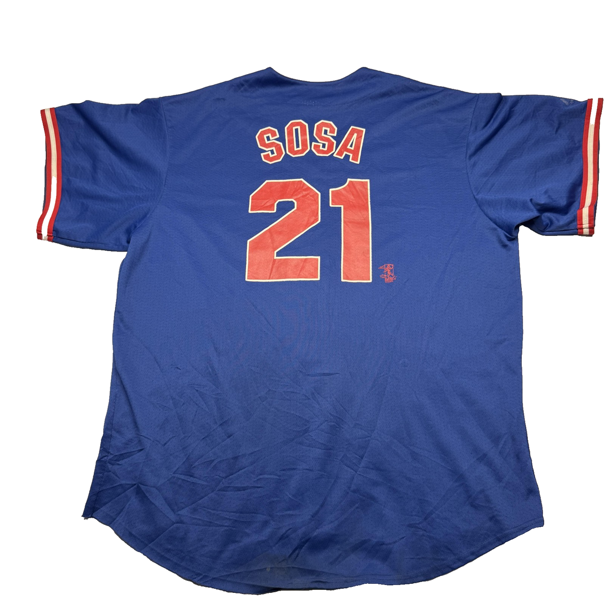 Vintage Chicago Cubs Jersey Mens XL Blue MLB Baseball Sammy Sosa