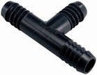 25 Pack - Underground Sprinkler Flex Pipe Barb Tee,High-Impact Plastic,1/2 In. -