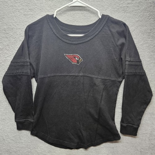 Cardinals Girls Sz M Youth  Rhinestone Logo Cotton Long-Sleeve T-shirt Black. - Picture 1 of 8