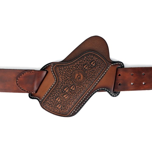 TOURBON Leather Handgun Holster Glock Ruger Tactical OWB Belt Pouch Hunting Gift - Picture 14 of 24