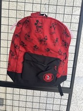 Disney Store Red Black Large Backpack Original Mickey Mouse - NEW Without Tag