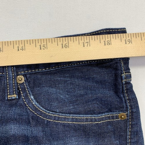 Levis 513 Jeans Mens 38x30 Slim Fit Straight Leg Dark Wash Whiskered Red Tab - Picture 8 of 17
