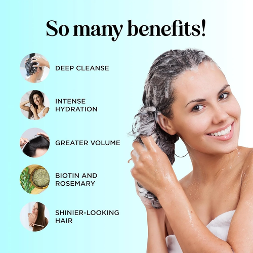 Set Shampoo e Balsamo Biotina Rosmarino - Shampoo e Balsamo Volumizzante - Foto 7 di 12