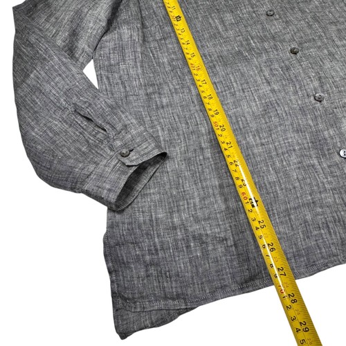 J. Jill Love Leinen Shirt Gr. L grau Relaxed Fit Lagenlook minimalistisch - Bild 6 von 8