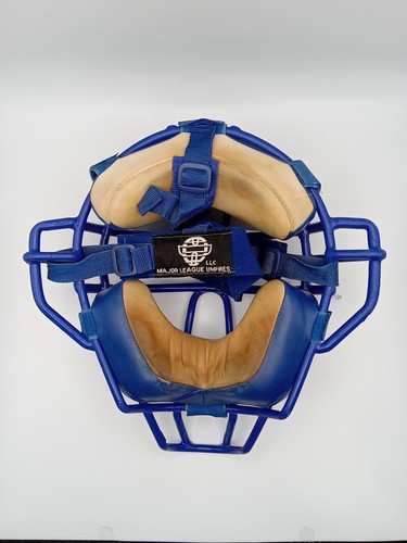 Máscara de árbitro receptor tradicional de acero MLB Wilson A3009X azul béisbol usada - Imagen 5 de 10