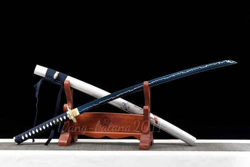 Katana de pez koi afilado de 40"" lista para la batalla espada samurai japonesa flash Hamon - Imagen 2 de 10