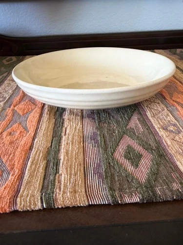 Bauer Pottery Ring Soup Plate Bowl IVORY Vintage