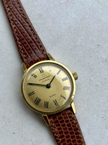 Eterna Matic Sahida Gold Türler Zifferblatt Selten Automatik Uhr Ref. 444T