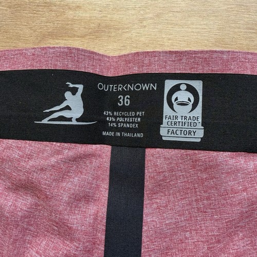 Outerknown Kelly Slater Apex Boardshorts Size 36 Dusty Red Heather Swim Trunks - Picture 5 of 10