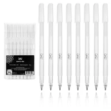 Mr. Pen- White Pens 8 Pack White Gel Pens for Artists White Gel Pen White Ink...