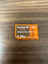 256MB SanDisk Memory Stick Pro Duo Sony PSP Memory Card Clear Orange 3E