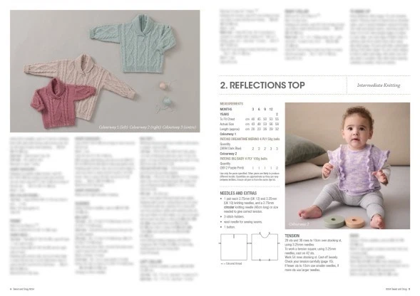Patons Pattern Booklet #8034 Sweet And Snug Sizes 3Months-2Years - Image 4 of 4