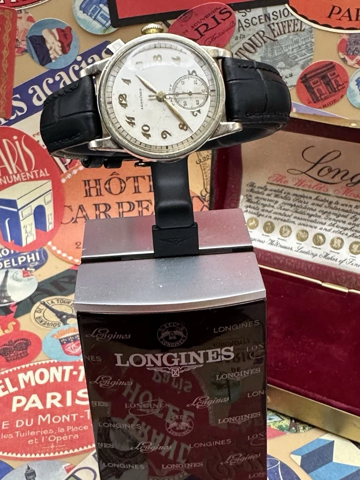 Cronógrafo Longines Flyback de un solo botón relleno de oro 10k Foto 4 de 4