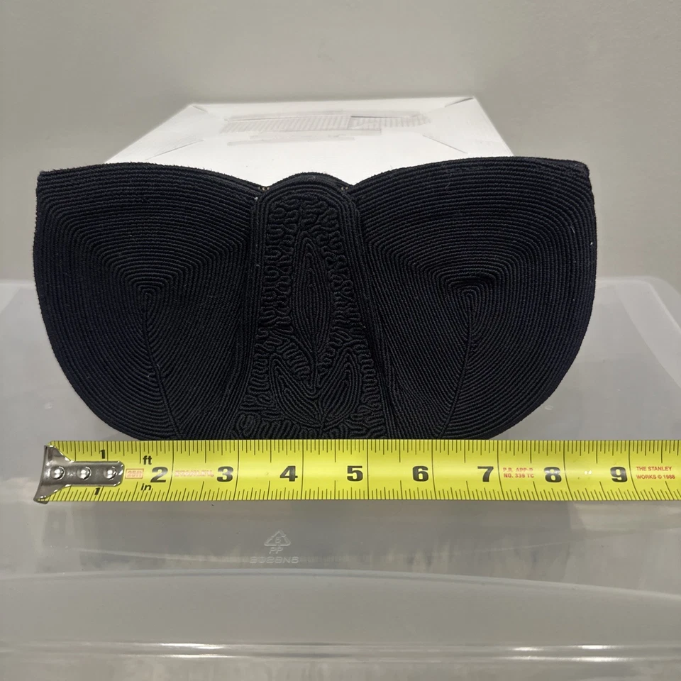 Bolso de Noche Vintage Años 40 50 Azul Marino Corde Bolso de Mano con Mango Lucite Foto 2 de 4