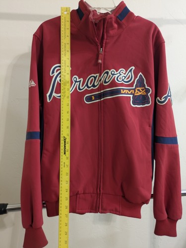 Atlanta Braves Jacket Red Majestic Therma Base Authentic Collection Mens Sz M - Picture 14 of 15