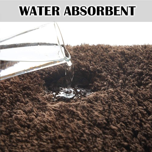 Extra Soft and Absorbent Large Bath Mat (24 x 40, Brown) Machine Washable Mic... - Picture 5 of 7