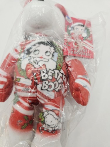 Betty Boop Vintage Christmas 8" Beanie Bear Plush Gallery Treasures 2005 NWT - Picture 2 of 8