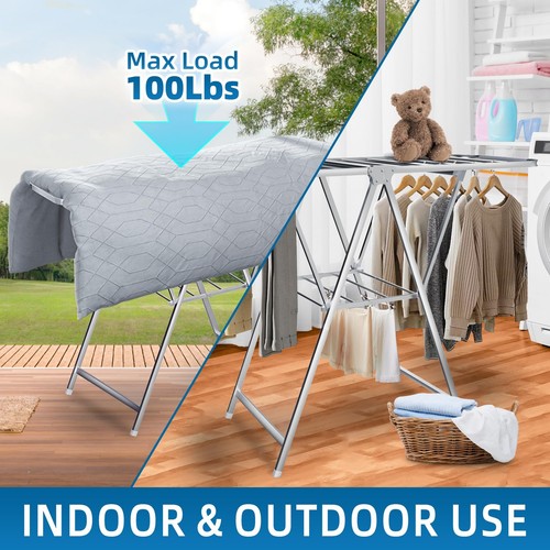 Clothes Drying Rack, Foldable Drying Rack Clothing, Free-Standing Laundry Dry... - Picture 6 of 6