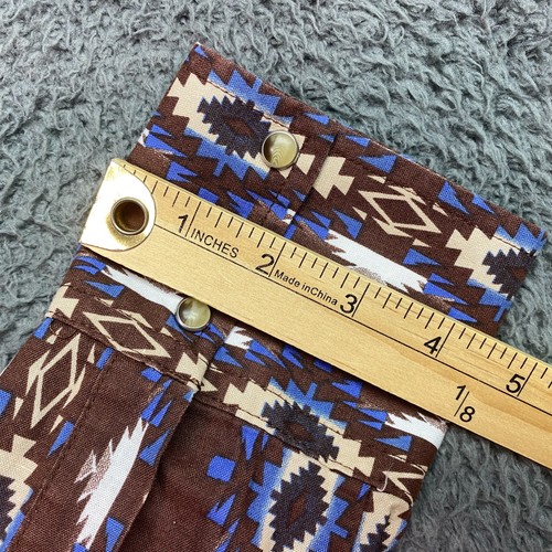 Camisa Wrangler Para Hombres Marrón Cepillo Popper Perla A Presión Grande Patrón Navajo Azteca - Imagen 17 de 21