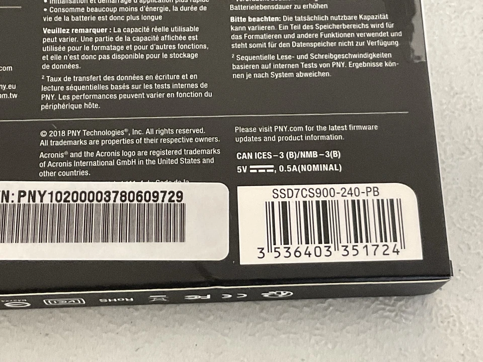 PNY CS900 240GB 2.5"" SATA III SSD Drive - Image 3 of 4