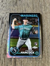 2024 Topps Chrome Logofractor Emerson Hancock Rookie No. 245 Seattle Mariners RC