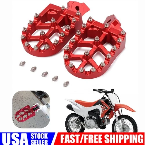Dirt Bike Foot Pegs CNC For Z50R XR50R XR70R XR80R XR100R CRF80F CRF100F Red
