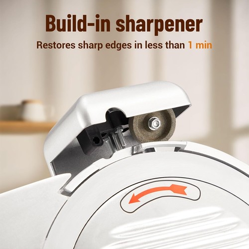 Automatic Electric Meat Slicer 10" Non-sticky Stainless Blade Frozen Deli Cheese - Picture 8 of 11