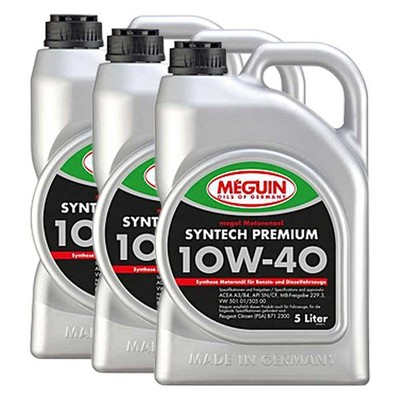 Motoröl megol Syntech Premium SAE 10W-40 Meguin 3 X 5 Liter für Mercedes Opel