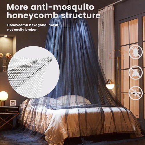 Bed Canopy Mosquito Net for Bed,Canopy Bed Curtains for Twin Full Queen King ... - Picture 4 of 6