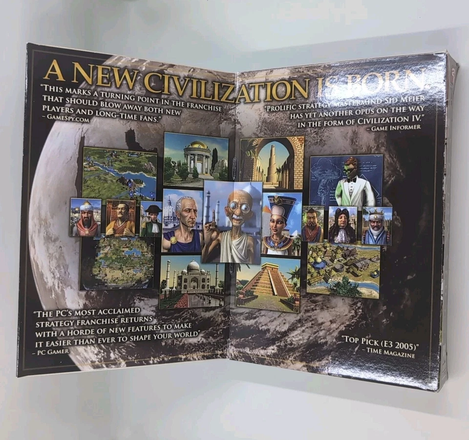 Sid Meier's Civilization IV 4 PC Game Small Box Fry's Sale Tag Sealed 2006 GOTY - Image 4 of 4