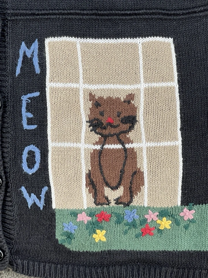 Chaleco Suéter Gato Vintage Capacidad Mujer Talla 2XL Foto 4 de 4