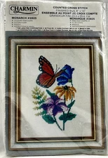 NEW 1980s Janlynn Monarch 2825 Counted Cross Stitch Kit 8x10 Vintage 17100