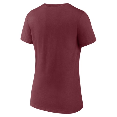 Women's Fanatics Maroon Mississippi State Bulldogs Basic Arch V-Neck T-Shirt - Imagen 3 de 3