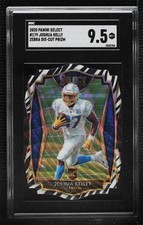 2020 Select Premier Level Zebra Prizm Die-Cut Joshua Kelley SGC 9.5 Mint+ 10c0