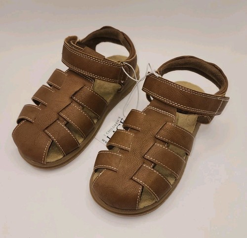 Kinder Place Jugend Jungen Größe 2 Fischer Sandalen braun NEU! - Bild 2 von 7