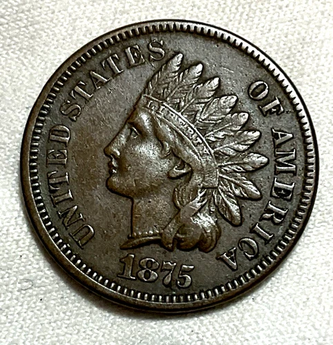 1875 INDIAN HEAD CENT Better Date XF