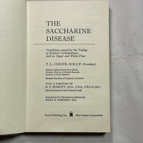 The Saccharine Disease: The Master of our time by T. L. Cleave First 1st Ed 1975 - Picture 5 of 6