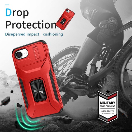 For iPhone 16 Pro Max 16e 15 14 Rugged Case w/ Slide Camera Cover+Tempered Flim - Bild 69 von 77