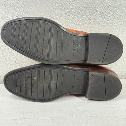 Scarpe eleganti da uomo Cole Haan Oxford Brogue in pelle marrone a coda di rondine taglia 9,5 M - Foto 12 di 14