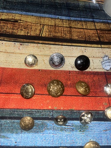 Vintage Military,Police & Uniform Buttons – Mixed Designs, Various Size B93 - Picture 2 of 6