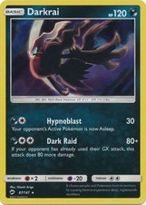 Lightly Played, English Pokemon Darkrai - 87/147 - Holo Rare SM - Burning Shadow