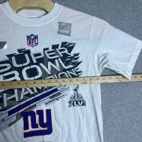 NWT Reebok Men's White NFL Giants Super Bowl Champions Tee Shirt Size Medium - Picture 7 of 8