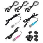 3Pcs Mini Mic Tiny Microphone Bracket Sponge Cover Earphones Silver/Pink/Blue