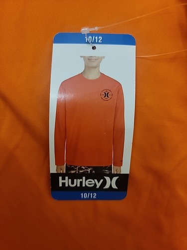 Hurley Youth Boy's UPF 50+ Long Sleeve Rash Guard Swim Top 10/12 - Picture 2 of 3