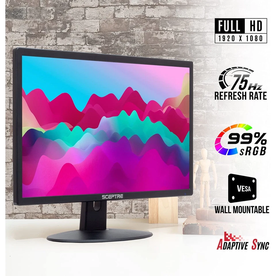 Sceptre E229W-19203RT 22" 1080p 75Hz Monitor - Image 4 of 4