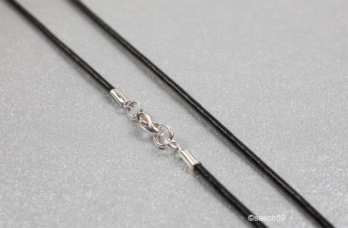 Lederkette nach MASS 1,5mm schwarz Lederhalsband Halskette Leder Lederband 55 MS - Picture 6 of 6