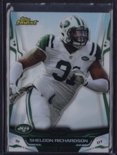 2014 TOPPS FINEST REFRACTOR PARALLEL SHELDON RICHARDSON #63 JETS MIZZOU TIGERS