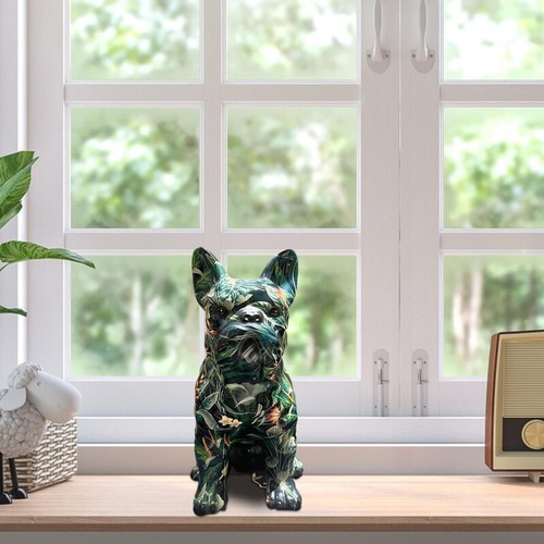 Painted Bulldog Statue French Bulldog Home Decoration Colorful Resin Dog Statue - Picture 10 of 15