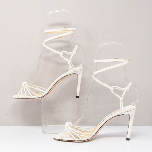 Jimmy Choo Lovella 85, Size 38.5 (8.5 US) Lizard Printed Latte Leather Heels - Picture 3 of 8