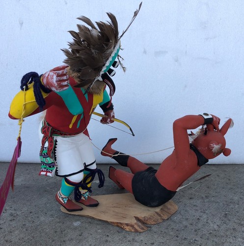 RARE: Large Les David Kachina Set c. 1972, Wupamo & Koyemsi; 1st Prize Ribbon - Picture 2 of 11